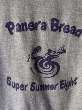 Men's Gray Tank with Purple Panera Bread Logo Size L